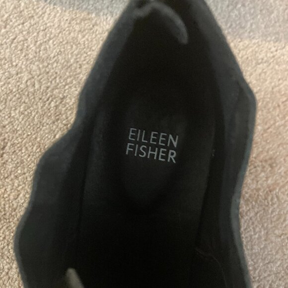 New Eileen Fisher Leather Zip Block Heel Bootie 7.5 - Picture 5 of 10